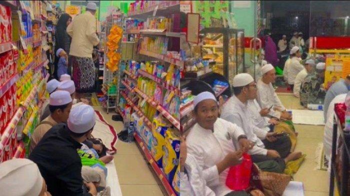 Jamaah Salat di Supermarket