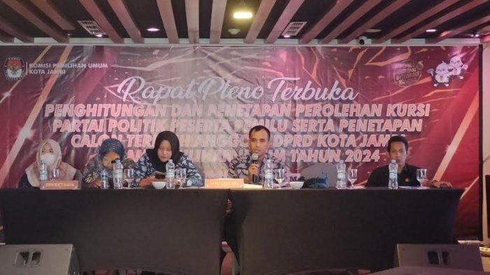 KPU Tetapkan Perolehan Kursi Dan 45 Caleg Terpilih DPRD Kota Jambi
