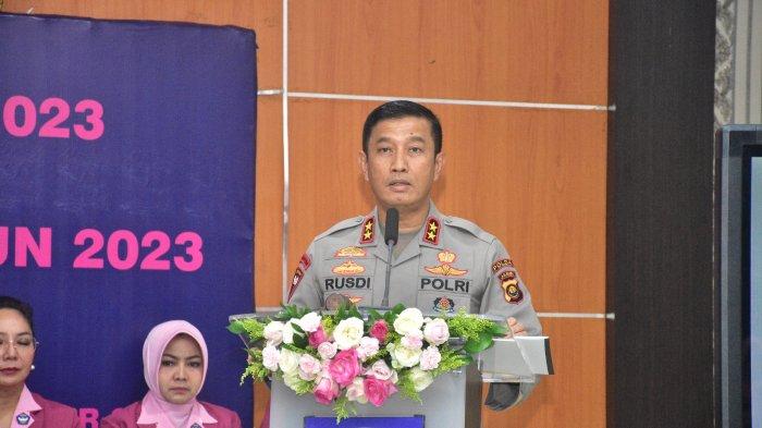 Kapolda Jambi Irjen Pol Rusdi Hartono saat memberi sambutan.