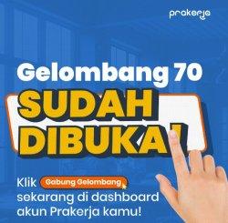 Setelah dinanti beberapa minggu, akhirnya Kartu Prakerja gelombang 70 resmi dibuka.