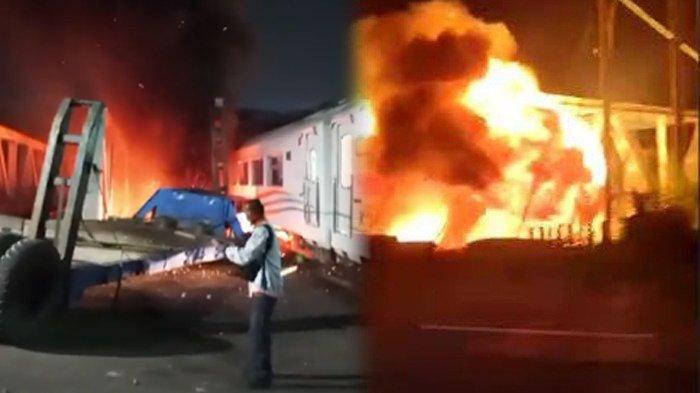 Kecelakaan kecelakaan kereta Brantas menabrak truk trailer di Semarang pada Selasa, 18 Juli 2023