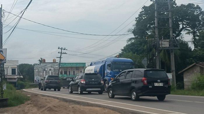 Kondisi Jalan Lingkar Barat usai Kecelakaan Motor vs Truk Batu Bara