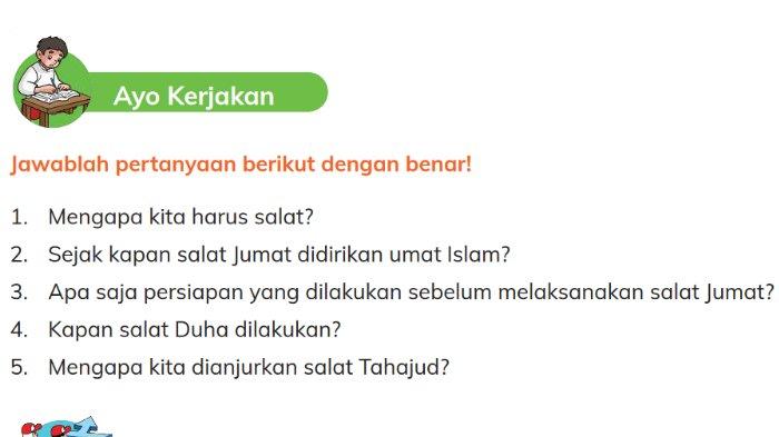 Berikut ini adalah kunci jawaban PAI SD Kelas 4 semester 2 Buku Pendidikan Agama Islam dan Budi Pekerti Kurikulum Merdeka Halaman 168 Soal Uraian Singkat/Esai BAB 9