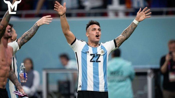 Lautaro Martinez bersama timnas Argentina di Piala Dunia 2022