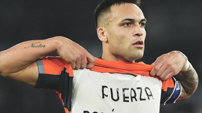 Lautaro Martinez selebrasi untuk Inter Milan