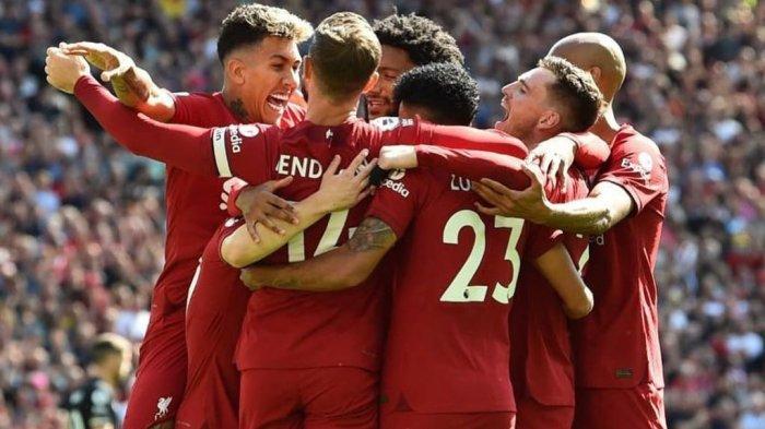 Liverpool menumbangkan Bournemouth dengan skor telak 9-0 di Liga Premier Inggris, Sabtu (27/8/2022) malam.