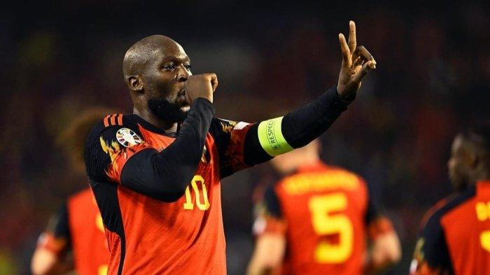 Striker AS Roma Romelu Lukaku di Timnas Belgia