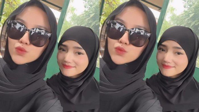 Mayang dan Fuji bertemu saat ziarah ke makam Vanessa Angel