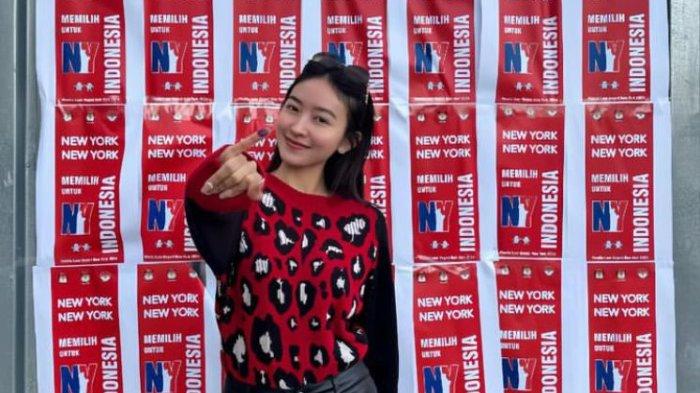 Natasha Wilona Nyoblos di New York