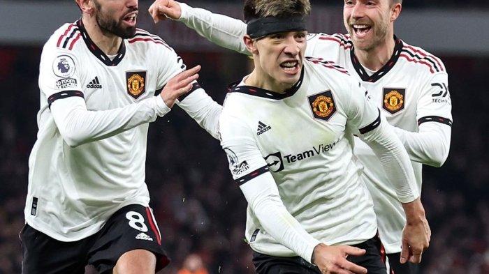Pemain Manchester United, Bruno Fernandes, Lisandro Martinez, Christian Eriksen
