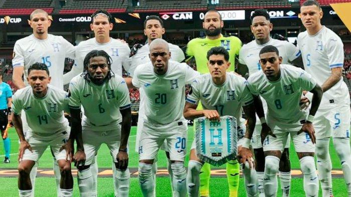 PIALA ENAS CONCACAF - Pemain Timnas Honduras berfoto jelang pertandingan, Timnas Honduras akan menjamu El Salvador di Piala Emas CONCACAF pada Minggu (22/6/2025) pagi.