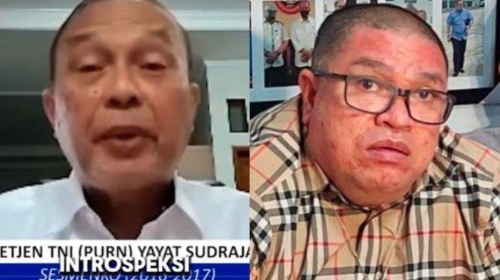 Habis Pengacara Razman Nasution dimaki Letjen Purn TNI Yayat Sudrajat perkara Hercules menantang Mantan Panglima TNI Jenderal Gatot Nurmantyo.