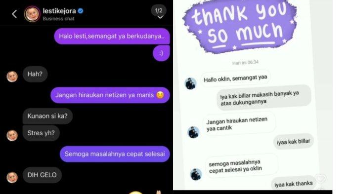 Rizky Billar Bandingkan Jawaban Chat dari Lesti Kejora dan Oklin Fia