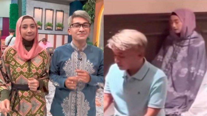 Ruben Onsu terekam jadi imam salat Desy Ratnasari dan Nasywa Nathania Hamzah. Potret itu salah satu diunggah oleh akun media sosial Instagram miliknya @by_abank yang diketahaui merupakan seorang MUA.