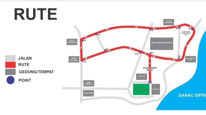 Rute Jalan Santai HUT ke-67 Provinsi Jambi.