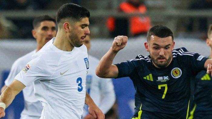 UEFA NATIONS LEAGUE - Skotlandia akan menjamu Yunani dalam pertandingan UEFA Nations League malam ini, Senin (24/3/2025) dini hari.
