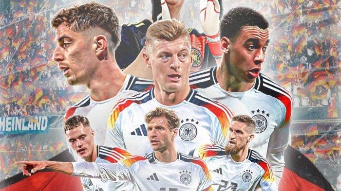 Timnas Jerman akan menghadapi Skotlandia dalam pertandingan pembuka EURO 2024 pada Sabtu (15/6/2024) dini hari.