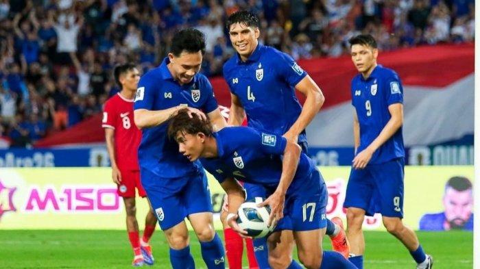 Timnas Thailand mengalahkan Singapura di laga terakhir Kualifikasi Piala Dunia 2026 pada Selasa (11/6/2024) malam.