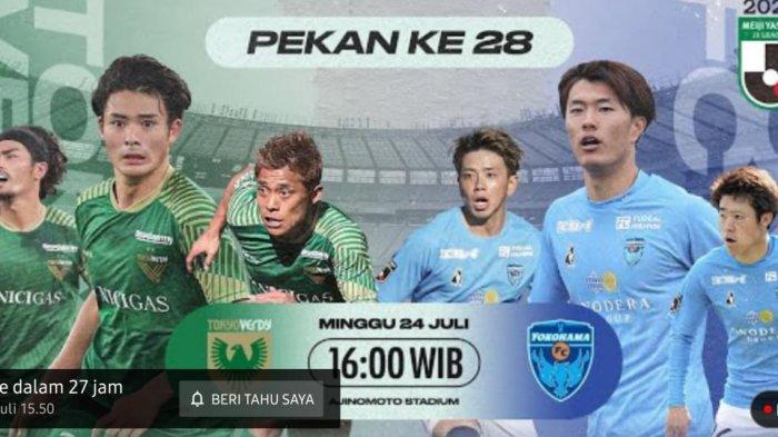 Tim Pratama Arhan Tokyo Verdy akan bertanding melawan Yokohama FC di pekan ke 28 J2 League pada Minggu (24/7/2022) besok sore