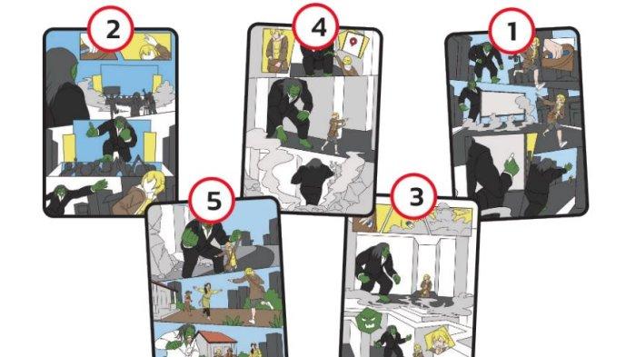 a. View the scenes and read the story of Timun Mas (Part 2). Then, match the scenes with the corresponding paragraphs