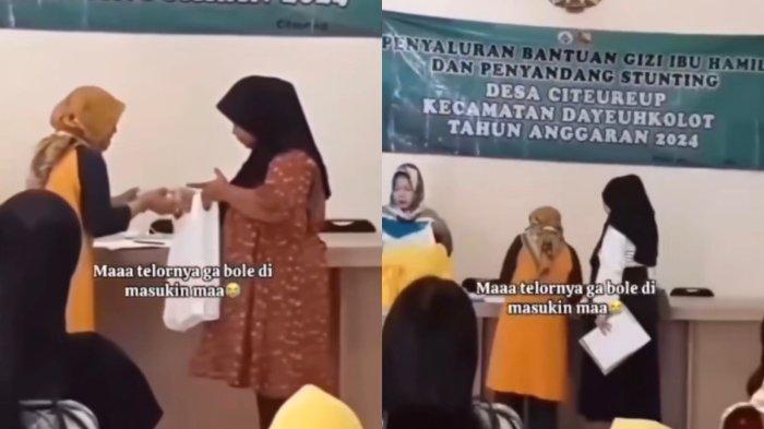 Viral Pembagian Bantuan Gizi Ibu Hamil di Desa Citeureup, Telur Diambil Lagi setelah Difoto