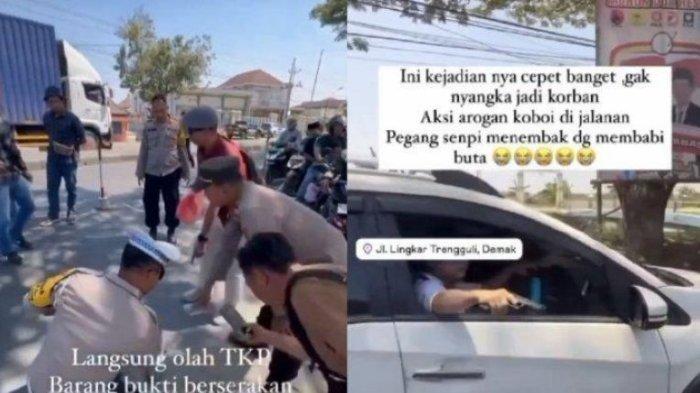 Viral Pria Tembak Mobil Pengendara Lain