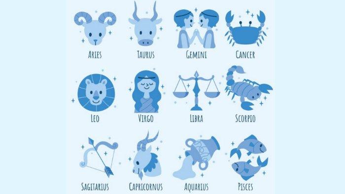 Ilustrasi simbol zodiak.