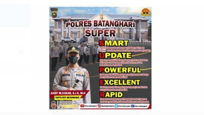 Kapolres Batanghari AKBP M Hasan meluncurkan slogan teranyar untuk mengoptimalkan kinerja personel Polres Batanghari.