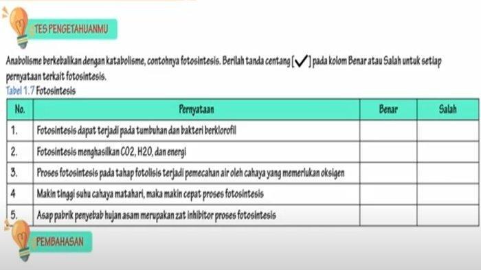 Kunci jawaban Biologi Kelas XII (12) SMA/MA Kurikulum Merdeka Bagian Tes Pengetahuanmu halaman 38-39 Bab 1.