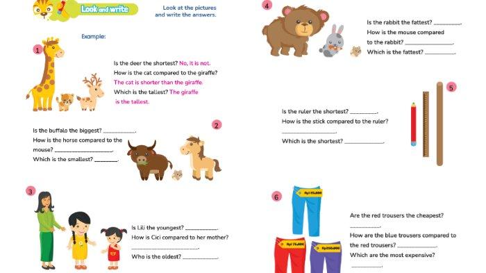 Berikut kunci jawaban Bahasa Inggris untuk SD Kelas 5 semester 2 Buku My Next Words For Elementary School Kurikulum Merdeka Halaman 88-89 Unit 9. The elephant is the biggest.