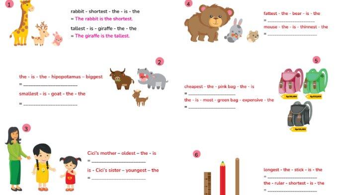Berikut kunci jawaban Bahasa Inggris untuk SD Kelas 5 semester 2 Buku My Next Words For Elementary School Kurikulum Merdeka Halaman 91-92 Unit 9. The elephant is the biggest.