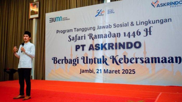 PT Asuransi Kredit Indonesia (Askrindo) Kantor Cabang Jambi menggelar acara Safari Ramadan 1446 H bertema