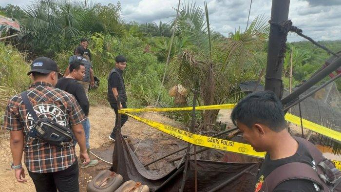 Lokasi diduga sumur minyak ilegal di Senami, Desa Jebak, Kabupaten Batanghari, dirazia tim gabungan pada Selasa (24/12/2024) kemarin.