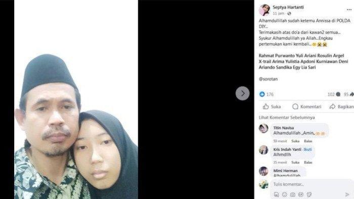 Annisa Dewi mahasiswi UPN yang sempat hilang bersama sang ayah. Annisa akhirnya berhasil ditemukan