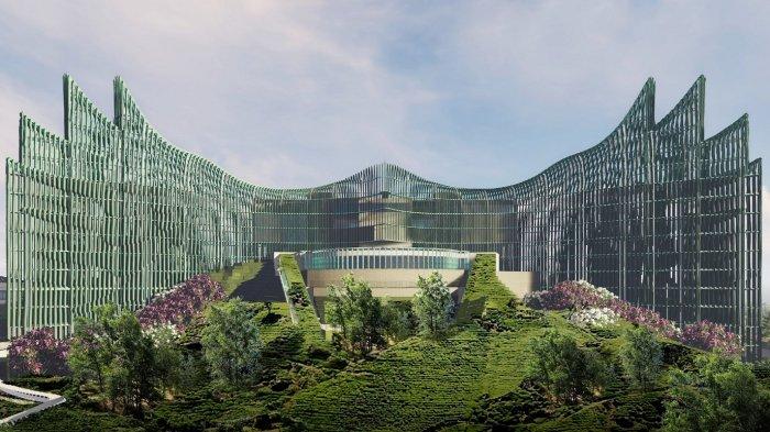 Bilah garuda yang merupakan bagian utama dari Istana Presiden di Ibu Kota Nusantara (IKN) telah tiba di lokasi proyek.