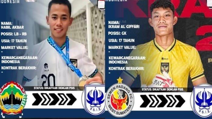 Ikram Al Giffari dan Habil Akbar, pemain Timnas U-17 Indonesia yang dikabarkan akan direkrut PSIS Semarang.