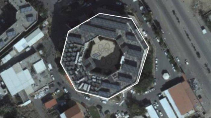 Foto udara Rumah Sakit Indonesia di Gaza hasil jepretan satelit pengintai militer Israel, Rabu, (1/11/2023).