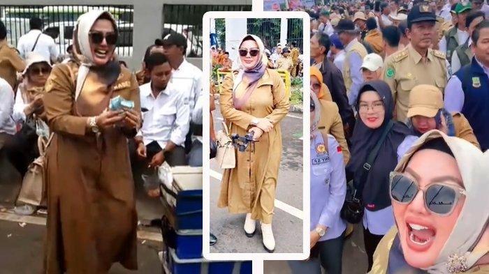 Gaya kades bogor saat demo minta menjabat 27 tahun. Penampilan dan aksesorinya menjadi sorotan.