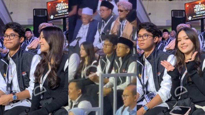 Go Public? Eca Aura Temani Alam Ganjar di Debat Capres Tadi Malam, Salaman dengan Siti Atiqoh