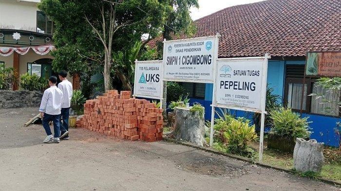 Kondisi Terkini SMP Negeri 1 Cigombong, Kabupaten Bogor, Jumat (23/2/2024).