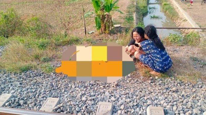 Korban tersambar kereta api Fajar Utama di KM 88, di Dusun Daringo, Desa Pangulah Selatan, Kecamatan Kotabaru, Kabupaten Karawang, Minggu (22/9/2024) pagi.