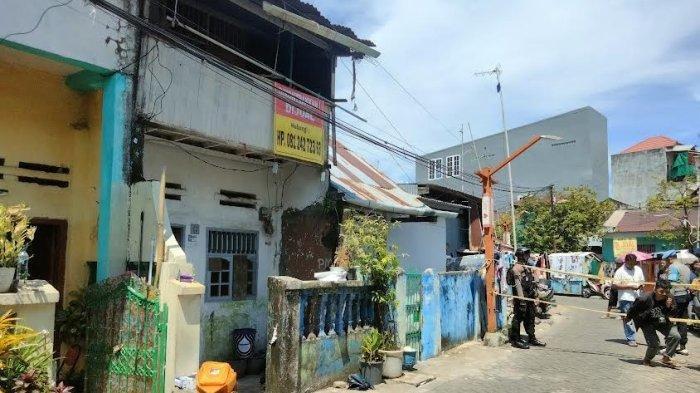 Lokasi penemuan jasad istri pertama dicor di Makassar.