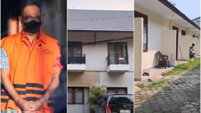 Mantan pejabat pajak Rafael Alun Trisambodo dan dua kontrakan miliknya yang kini disita KPK.