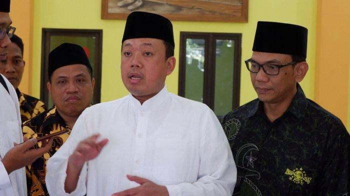 Nusron Wahid saat ditemui di sela menghadiri kegiatan Bazaar Minyak Goreng oleh Sinar Mas dan PBNU di Desa Tegalarum, Mranggen, Demak, Jawa Tengah, Sabtu (9/4/2022).
