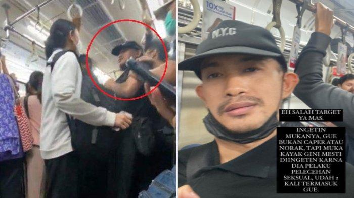 Perempuan lawan pria mesum yang berani melecehkannya di KRL.