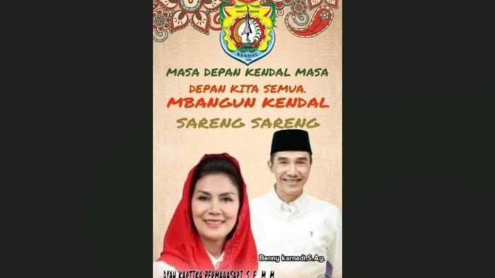 Poster Benny Karnadi dan Dyah Kartika Permanasari sebagi pasangan bakal calon bupati Kendal