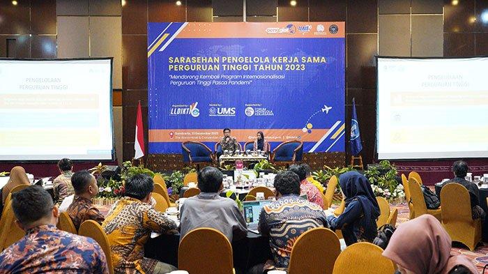REKTOR UMP Jadi Keynote Speaker Acara Sarasehan Pengelola Kerja Sama Perguruan Tinggi Tahun 2023