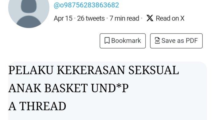Tangkapan layar akun media sosial yang membagikan kasus kekerasan seksual