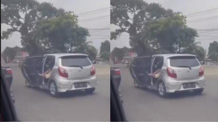 Sebuah rekaman viral di media sosial, yang memperlihatkan seorang wanita teriak minta tolong dari dalam sebuah mobil di jalan raya.