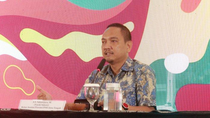 Yoyok Sukawi dalam konferensi pers di Information Center Piala Dunia U-17 2023, di Hotel Solia Zigna, Solo, Jumat (17/11/2023).